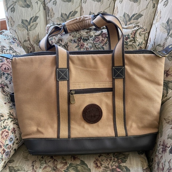 Eddie Bauer Handbags - Vintage Eddie Bauer Tan and Brown insulated bag